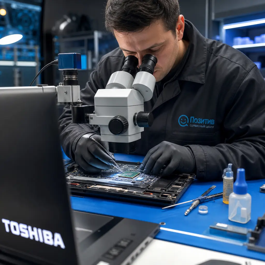 Замена видеокарты ноутбука Toshiba в Волжске