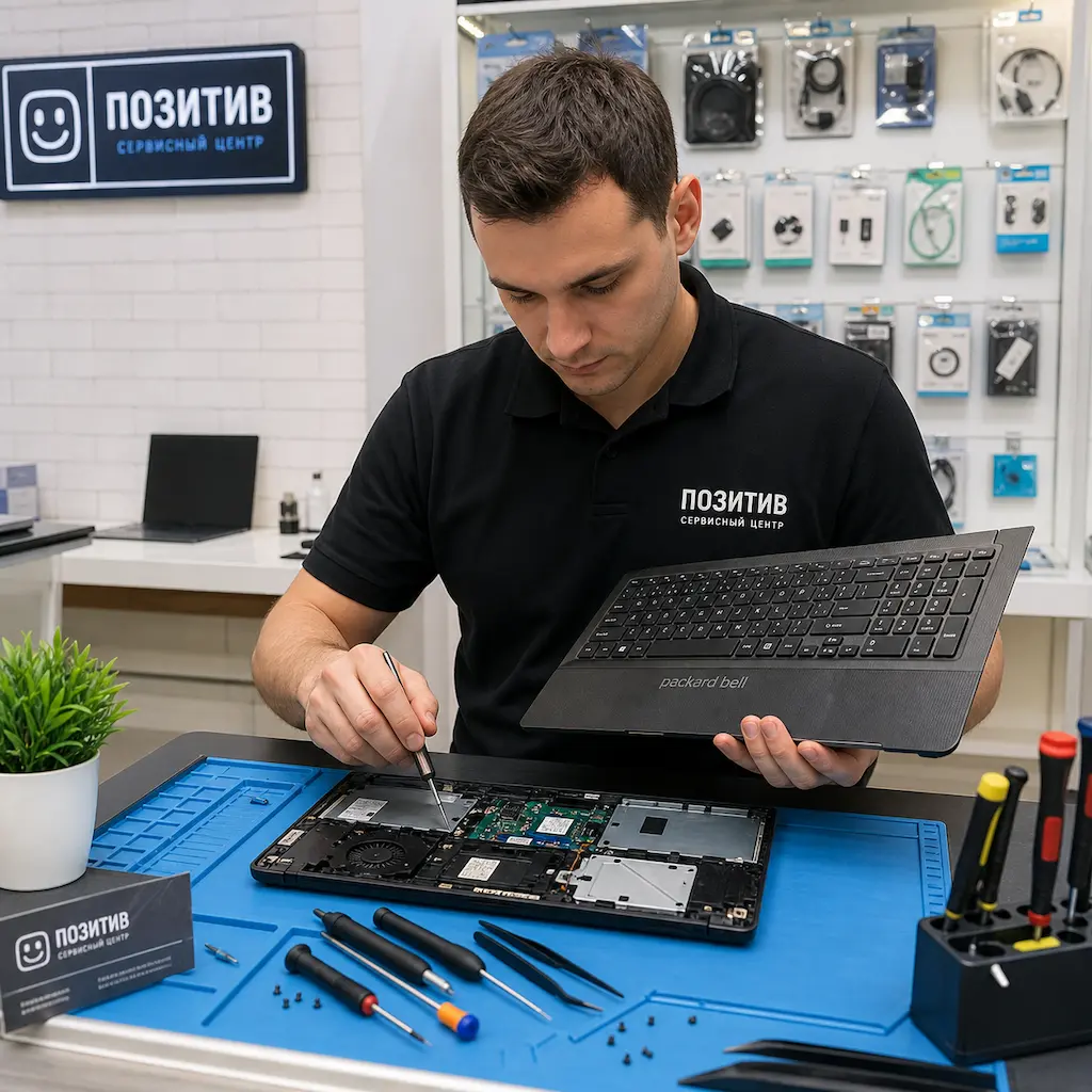 заменить клавиатуру на ноутбуке Packard Bell в Волжске