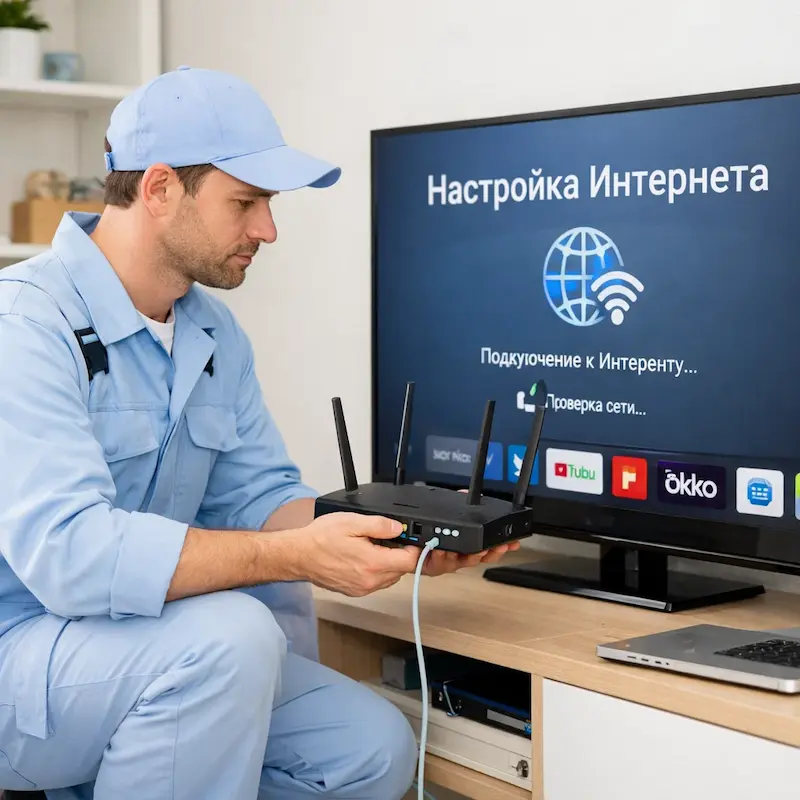 Настройка интернета на телевизоре в Волжске