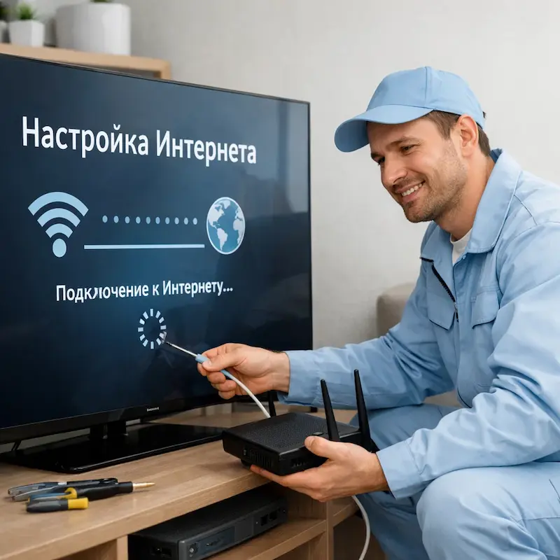 Настройка интернета на ТВ в Волжске