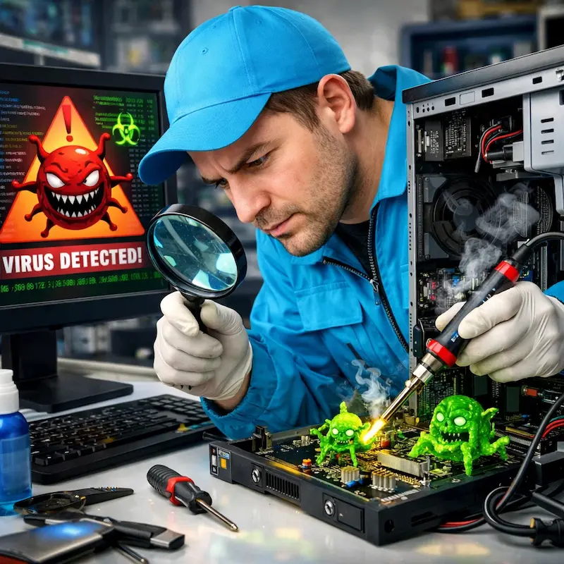 Вылечить компьютерный вирус в Волжске